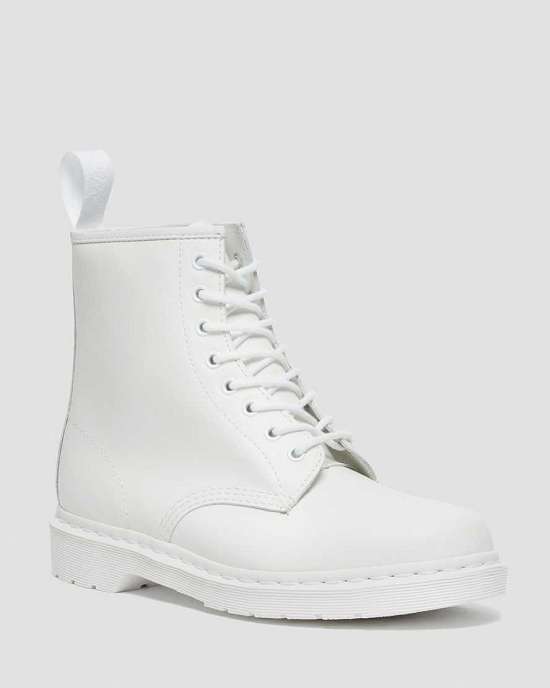 Botines Dr. Martens 1460 Mono Smooth Mujer Blancos MX-47961